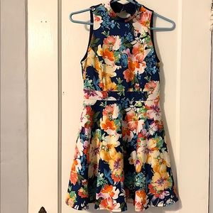 Colorful Flower Printed Dress